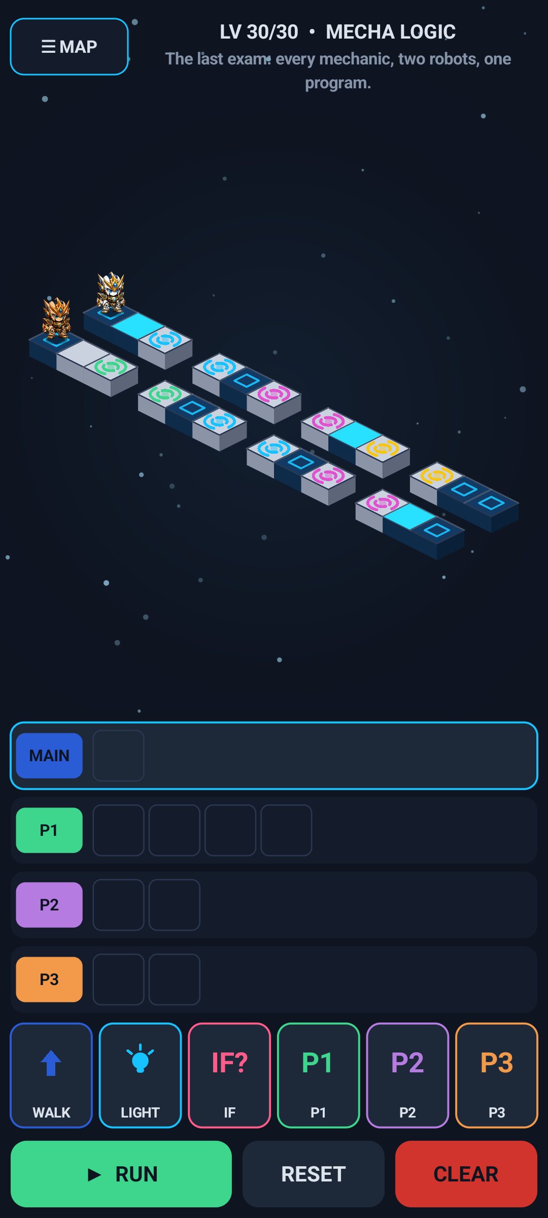Dual-robot finale with portals and all procedures